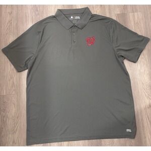 Washington Nationals Polo TX3 Cool GRAY MENS SIZE 3XL Golf Casual Shirts